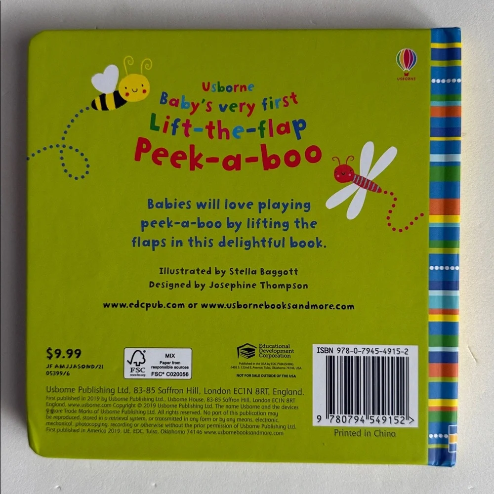 Usborne Baby’s Very First Life-the-Flap Peek-a-Boo Children’s Book